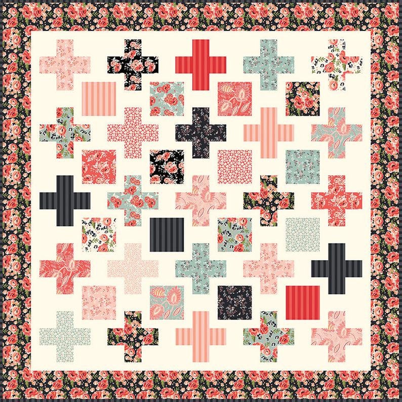 Ava Kate Quilt Kit by the RBD Designers 70 by 70 ~~ Cotton Quilt Top Fabric ~~ Free Shipping