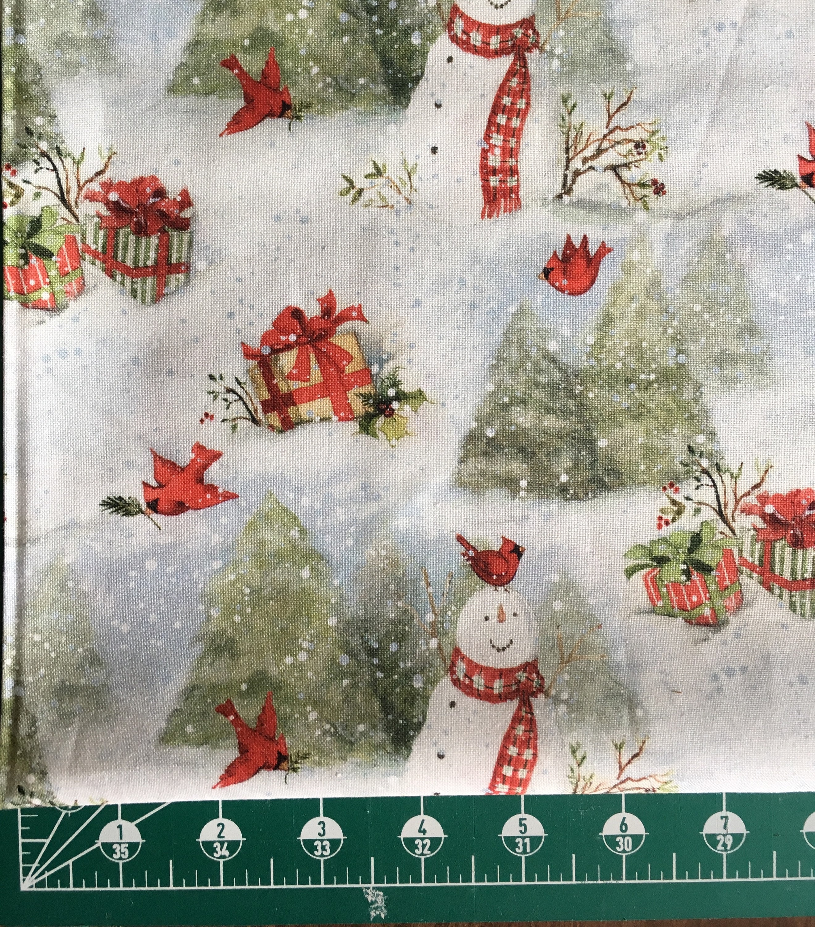 Home For Christmas Red Truck Snowy Cardinals Fabric Designed Etsy