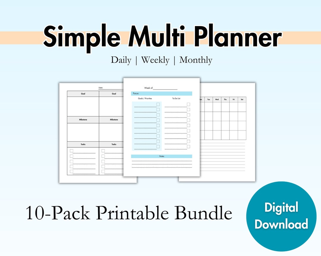 Planner Checklist for Life,productivity and Wellness: Daily, Weekly ...