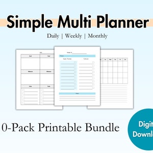 Planner Checklist for Life,Productivity and Wellness: Daily, Weekly, Monthly Tracker Plan, 10 Printables, Tasks, Priorities, Goals and Notes
