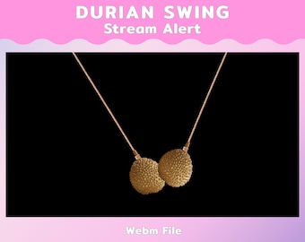 Animated Twitch Stream Alert, Durian Swing  (Webm)