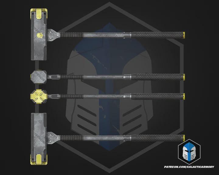 Helldivers 2 Breaching Hammer Cosplay, Life Size 3D Printed Prop DIY ...