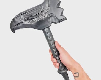 Destiny 2 Hammer of Sol Cosplay-rekvisita, naturlig storlek 3D-tryckt Sunbreaker Titan-vapenreplika, Guardian Gaming Room skrivbordspresent