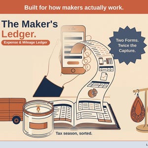 Maker Expense & Mileage Ledger | Schedule C Tax Spreadsheet (Google Sheets)
