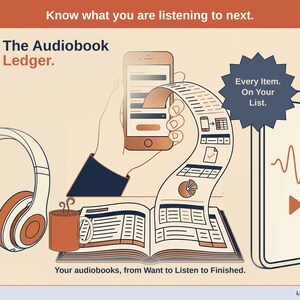 Registro degli audiolibri / Diario di ascolto con narratori, valutazioni e date di completamento (Fogli Google)