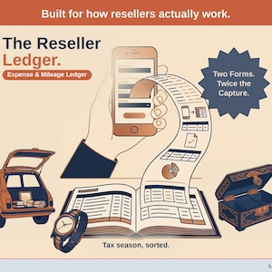 Reseller Expense & Mileage Ledger | Schedule C Tax Spreadsheet (Google Sheets)