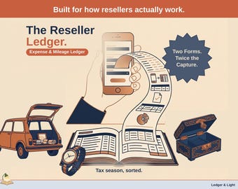 Reseller Expense & Mileage Ledger | Schedule C Tax Spreadsheet (Google Sheets)