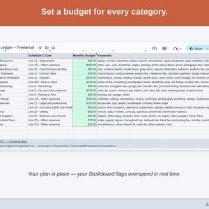 Expense Ledger for Google Sheets — digital spreadsheet template preview 11