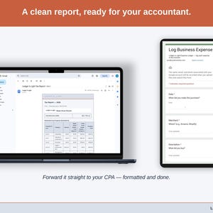 An emailed report open in Gmail — the long-term rental year formatted and sent straight from the sheet, ready to forward to an accountant.