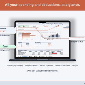 Expense Ledger for Google Sheets — digital spreadsheet template preview 10