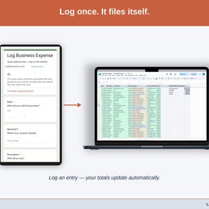 Expense Ledger for Google Sheets — digital spreadsheet template preview 6