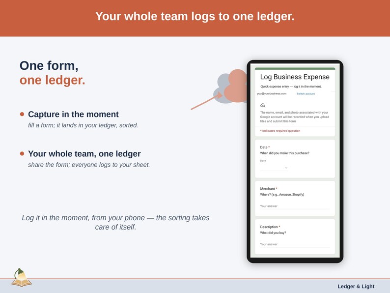 Expense Ledger for Google Sheets — digital spreadsheet template preview 17