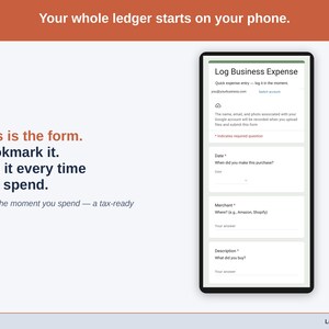 Expense Ledger for Google Sheets — digital spreadsheet template preview 4