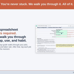 The Setup tab with its Setup Steps walkthrough — your info, theme pick and the Google authorization, then your rates and billing.