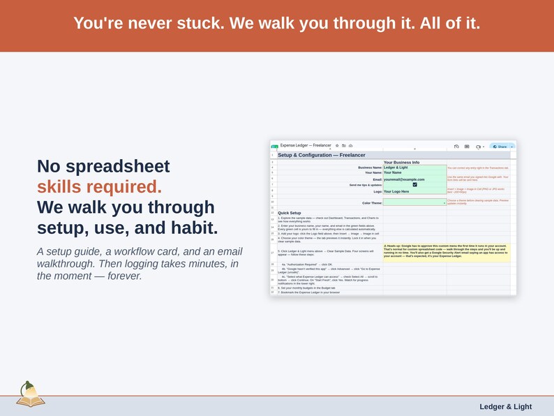 Expense Ledger for Google Sheets — digital spreadsheet template preview 16