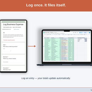 Expense Ledger for Google Sheets — digital spreadsheet template preview 6