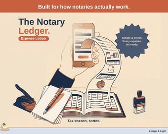 Notary Expense Ledger | Schedule C Tax Spreadsheet (Google Sheets Template)