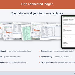 Expense Ledger for Google Sheets — digital spreadsheet template preview 14