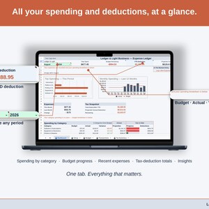 Expense Ledger for Google Sheets — digital spreadsheet template preview 10