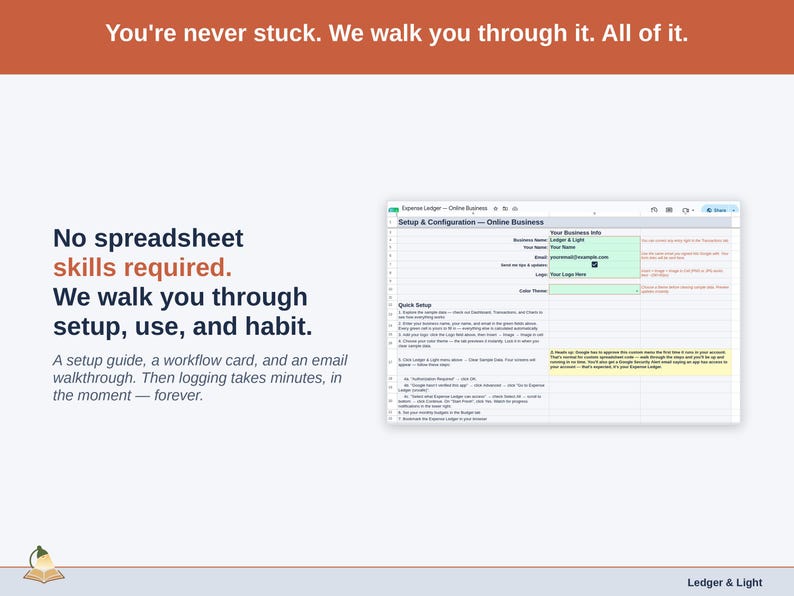 Expense Ledger for Google Sheets — digital spreadsheet template preview 16
