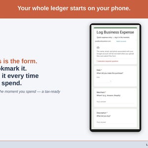 Expense Ledger for Google Sheets — digital spreadsheet template preview 4
