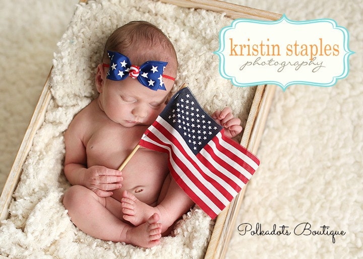 July 4th Headband Boutique Patriotic Headband Stars and Stripes Tuxed…