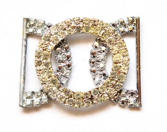 Vintage Kandell & Marcus NY art deco rhinestone slide/buckle accessory