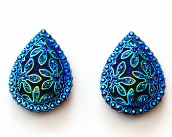 Bohemian Fridge Magnets - 2 Fancy Tear Drop Magnet for your glam office,locker or fridge