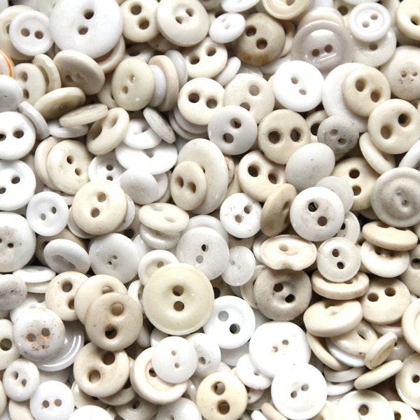 50 China buttons, white glass buttons, antique buttons, porcelain buttons, bulk buttons, white buttons, 50 buttons, vintage buttons