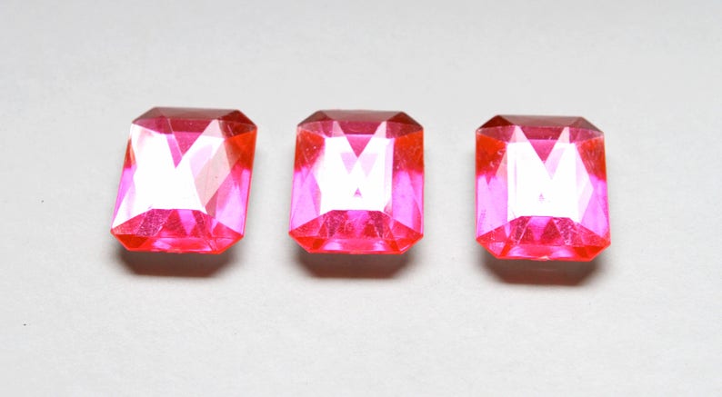Hot Pink Gems for your locker or office Neon Pink Jewel Fridge Magnets