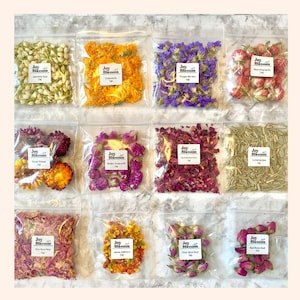 Natural Dried Flowers Petals for DIY Material Craft Supply Resin Soap Art Candle Making Epoxy Art Party Decor Home Aromatherapy Bulk Supply