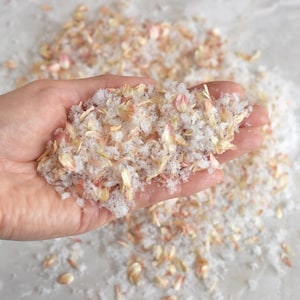 Winter Wedding Confetti Petal Confetti White Snow Confetti Biodegradable Confetti Dried Flower Confetti Natural Confetti Wedding Exit Toss