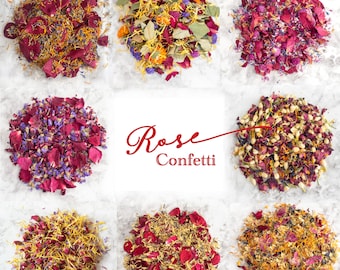 Rose Petal Confetti: Biodegradable Wedding Toss, Flower Girl Basket Mix