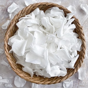 Dried Rose Petal Wedding Confetti Dried Flower Biodegradable White Flower Confetti Wedding Exit Toss Flower Girl Basket Confetti Bulk