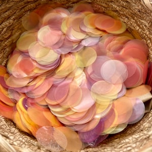 Confeti de papel de arroz biodegradable soluble en agua para bodas, fiestas de revelación de género, baby shower, bodas, confeti ecológico a granel