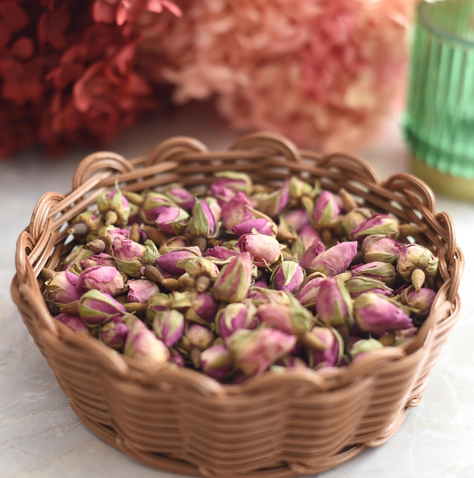 Dried Pink Rose Buds, 2 Cups of Natural Dried Pink Rose Buds, Dried ...