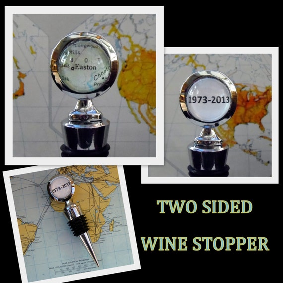 KEEP A MEMORY ALIVE CUSTOM Map Wine Stopper KEEP A MEMORY ALIVE CUSTOM Map Wine Stopper