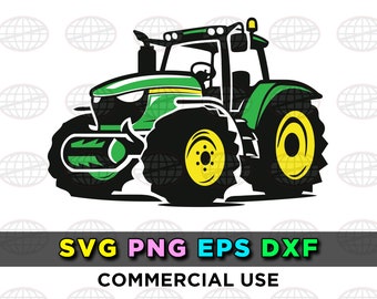 Bauernhof Traktor Logo SVG-Clipart-Dateien für Silhouette Cricut Landwirtschaft schweres Gerät Design EPS Png Dxf Vektor Schneiden Dateien DOWNLOAD