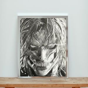 Erens Angriffstitan (Attack on Titan) – Druck der Zeichnung A3 (11,7 Zoll x 16,5 Zoll) handgefertigtes Kunstwerk-Poster