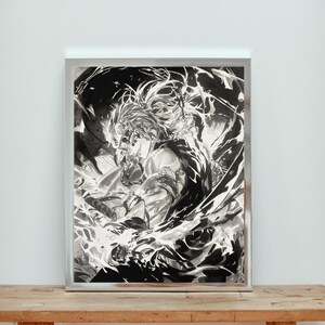 Tengen Uzui (Dämonentöter) – Druck der Zeichnung A3 (11,7 Zoll x 16,5 Zoll) handgefertigtes Kunstwerk-Poster