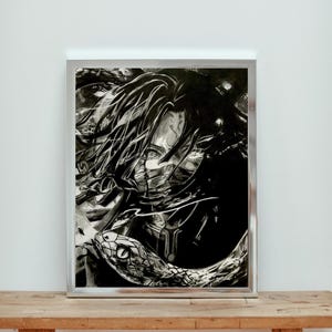 Obanai (Demon Slayer) ORIGINAL A3 (11,7 x 16,5 Zoll) Bleistiftzeichnung - handgefertigtes Kunstwerk-Poster