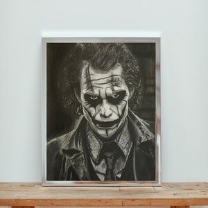 Der Joker ORIGINAL A3 (11,7 x 16,5 Zoll) Bleistiftzeichnung - handgefertigtes Kunstwerk-Poster