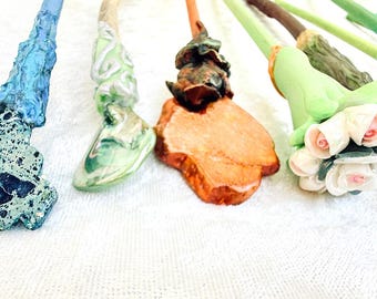 Flora Arcana Magic Wands – Hand-Crafted Botanical Wand Collection, Nature Witch Wand, Fantasy Wizard Gift