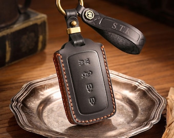 Personalized Leather Key Fob Cover Fit for Maserati Ghibli Quattroporte Grecale etc, Handmade Leather Car Key Case, Birthday Gift for Him
