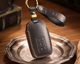 Personalized Leather Key Fob Cover Fit for Lexuses RX NX ES200 ES300 NX200 etc, Car Key Case Fit for Lexuses, Birthday Gift for Him