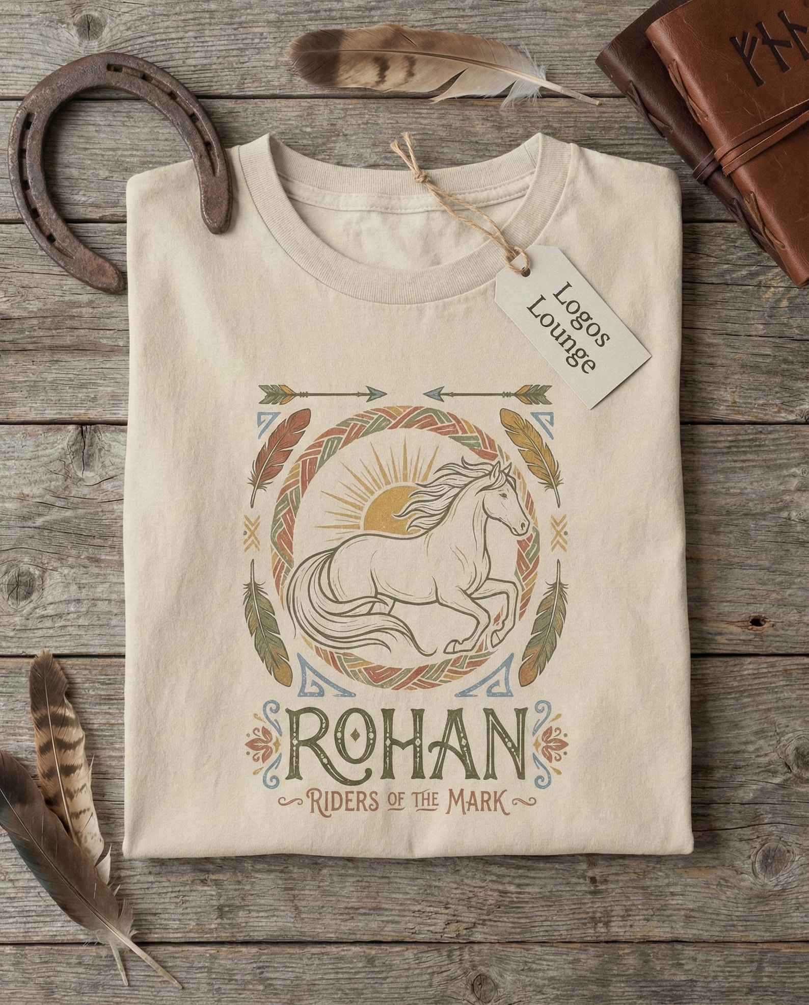 Lord of the Rings T - Shirt | Rohan | Book Lovers - Sand, S