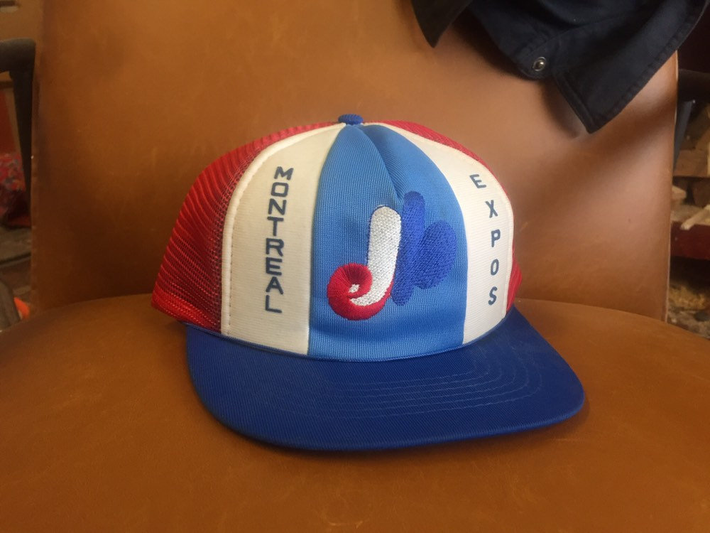 1980s Montreal Expos Snapback Mesh Hat 