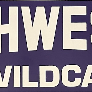 Northwestern University vintage 80s 90s deadstock bumper sticker