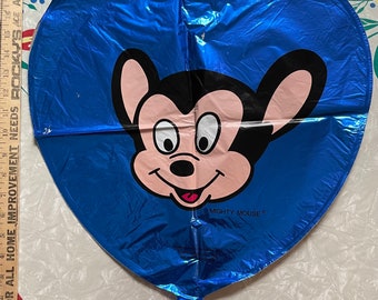 Mighty Mouse Mylar balloon - early 80s - unused - Valentines Day