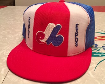 1980s Montreal Expos snapback mesh hat - new old stock - never worn